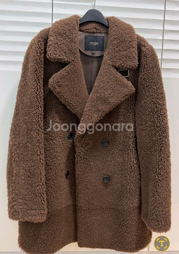 마쥬 컬리 무스탕 하프코트--1