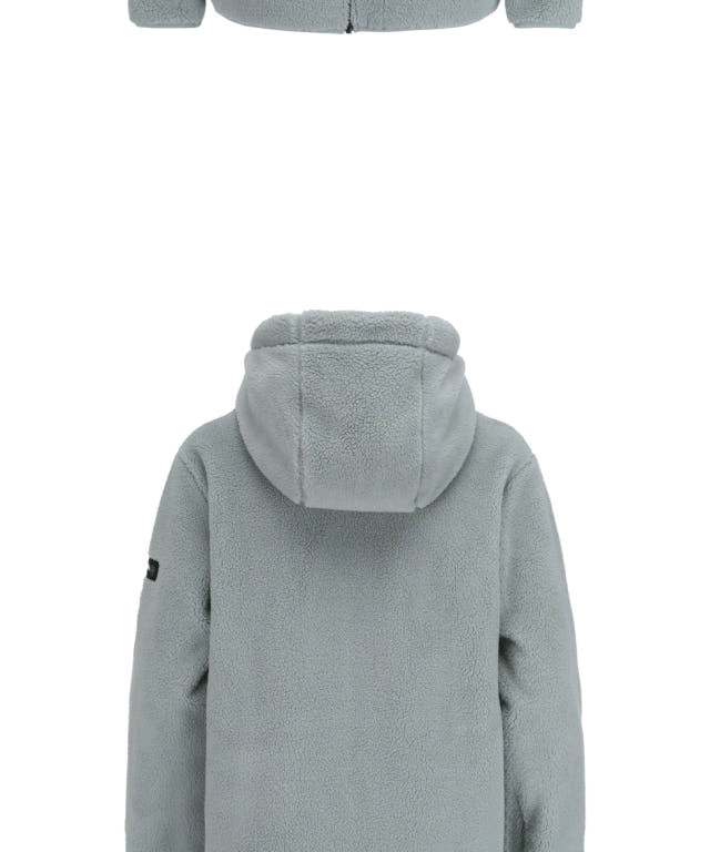 탑텐 공용110 뽀글이 후리스 집업 후드 아우터 민트--2