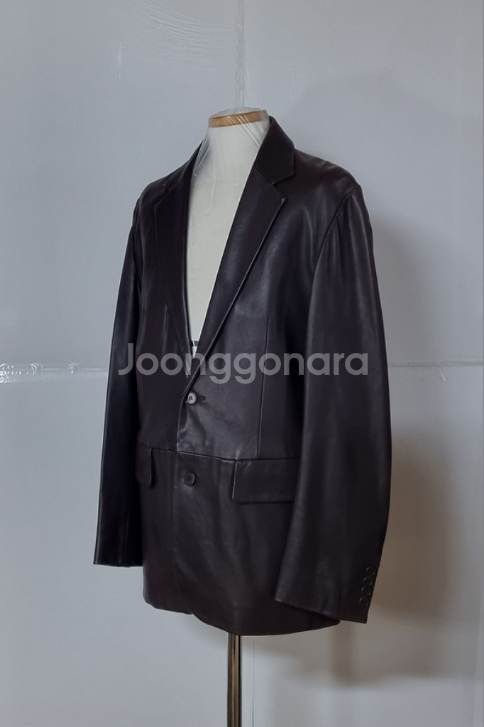95)DKNY 남성 투버튼 양가죽 자켓--1