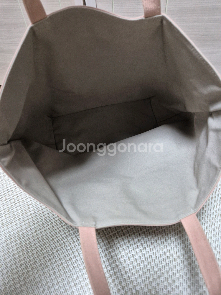 아떼바네사브루노 포켓배색 그랜드 카바스백 캔버스가방--6