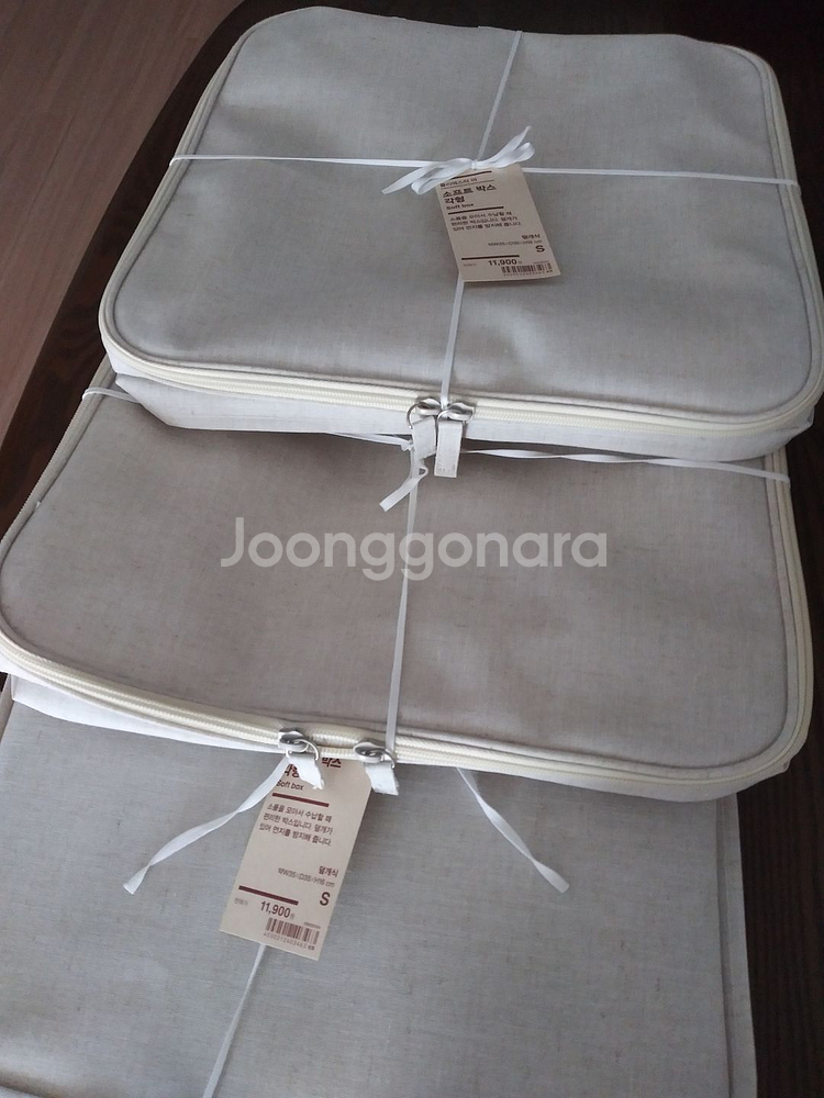 무인양품 폴리에스터 마 소프트박스 L사이즈 3개 / S사이즈 3개--0