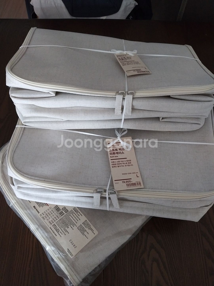 무인양품 폴리에스터 마 소프트박스 L사이즈 3개 / S사이즈 3개--2
