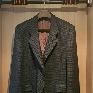 (빅사이즈)그레이 체크 모직자켓 3XL