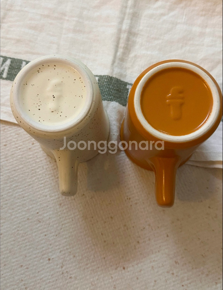 패브릭포터리 머그 두개 일괄--3