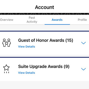 하얏트 스위트 업그레이드 & 게스트 오브 아너 어워드