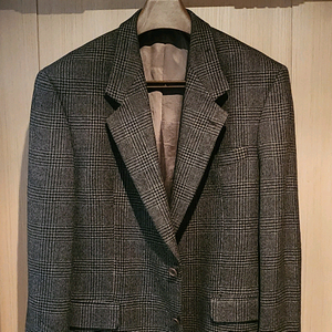 (빅사이즈)브라운 체크 모직자켓 3XL