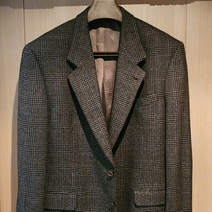 (빅사이즈)브라운 체크 모직자켓 3XL