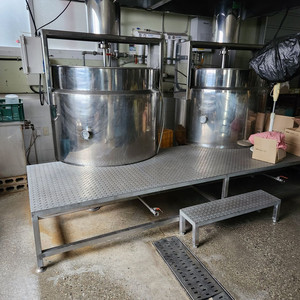 교반기 믹서기 1.2톤 스팀가열 사용가능