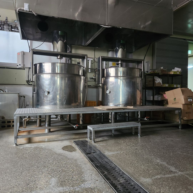 교반기 믹서기 1.2톤 스팀가열 사용가능--6