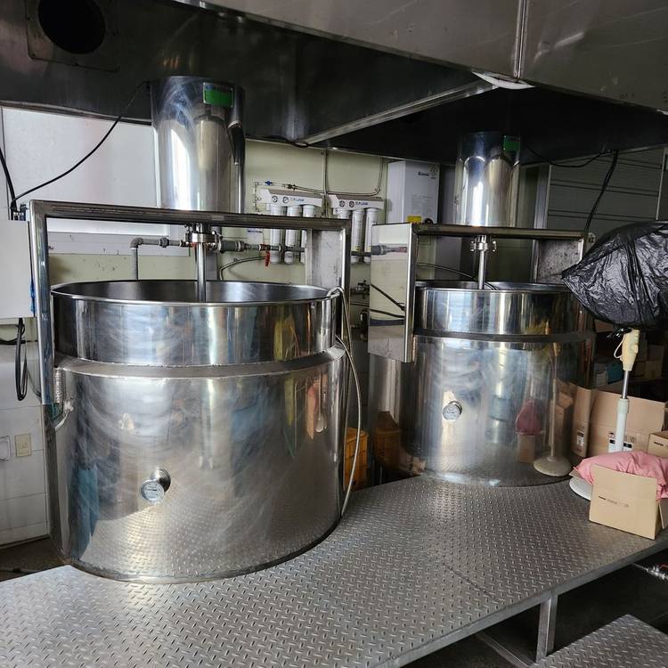 교반기 믹서기 1.2톤 스팀가열 사용가능--1