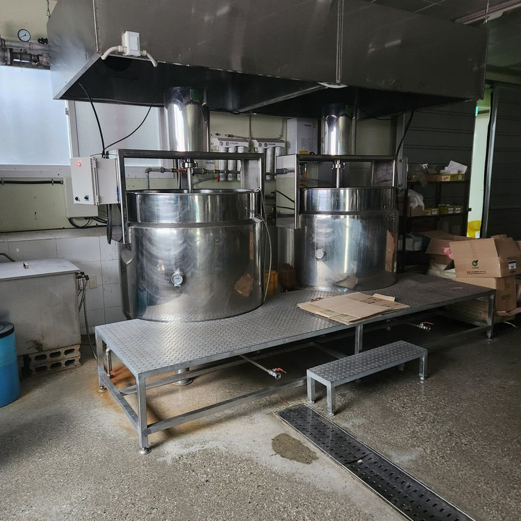 교반기 믹서기 1.2톤 스팀가열 사용가능--7