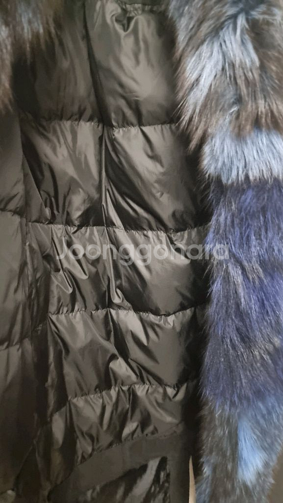 리얼퍼 후드 롱패딩--4