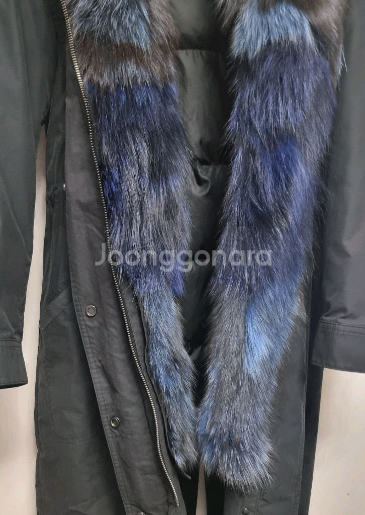 리얼퍼 후드 롱패딩--2