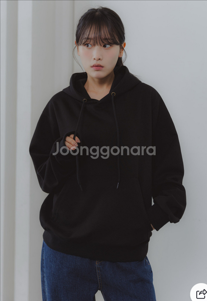 앨빈클로 무지 후드티 L(100~105)--4