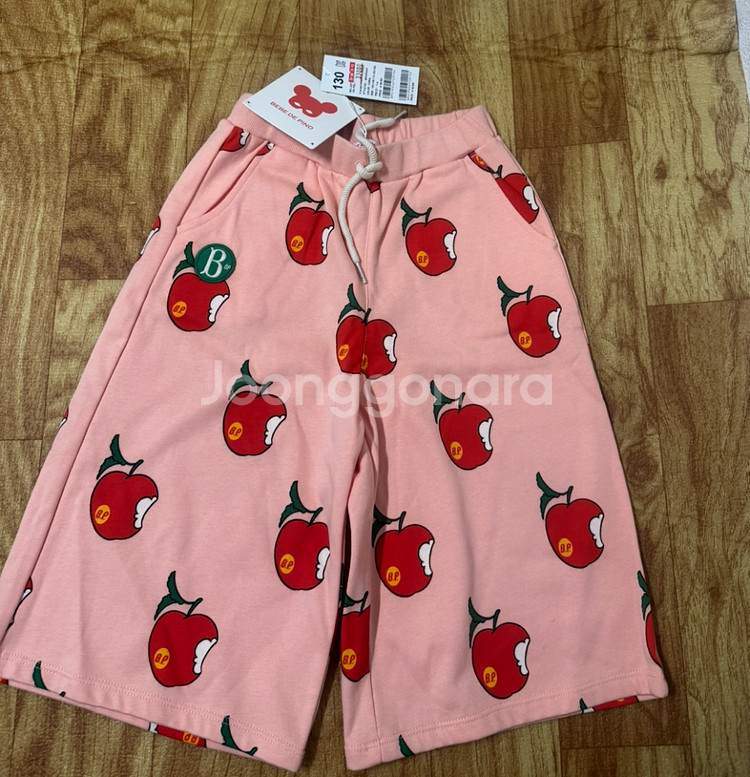 베베드피노 올 오버 Apple 와이드 팬츠 130 새상품--0