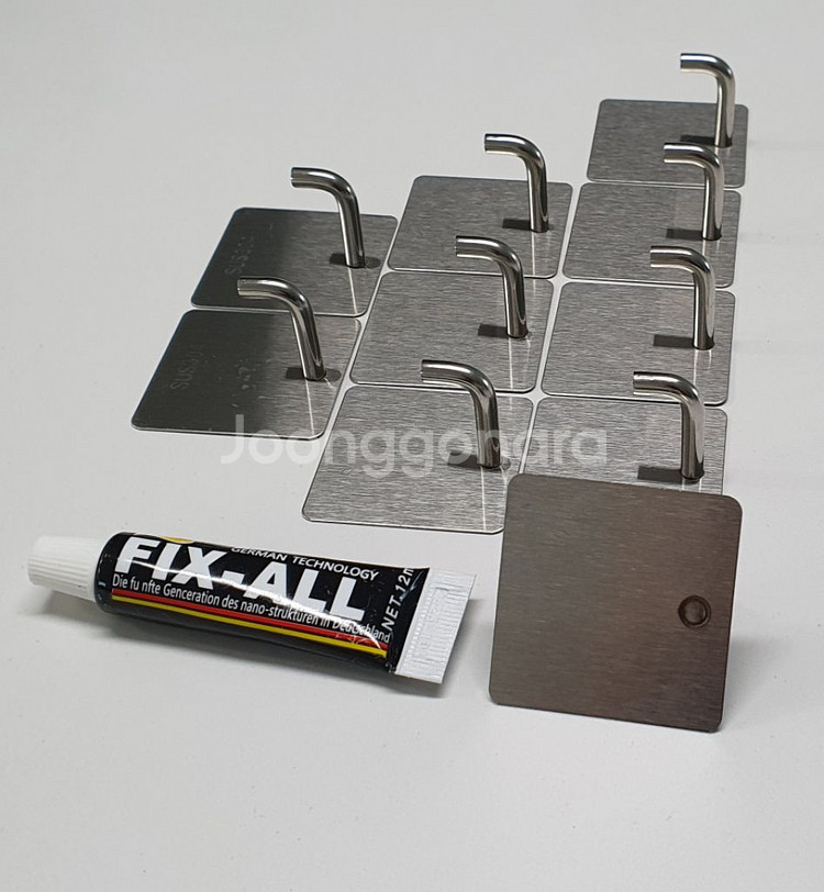 부착식 304스텐 걸이9p+접착제 포함(새상품)--2