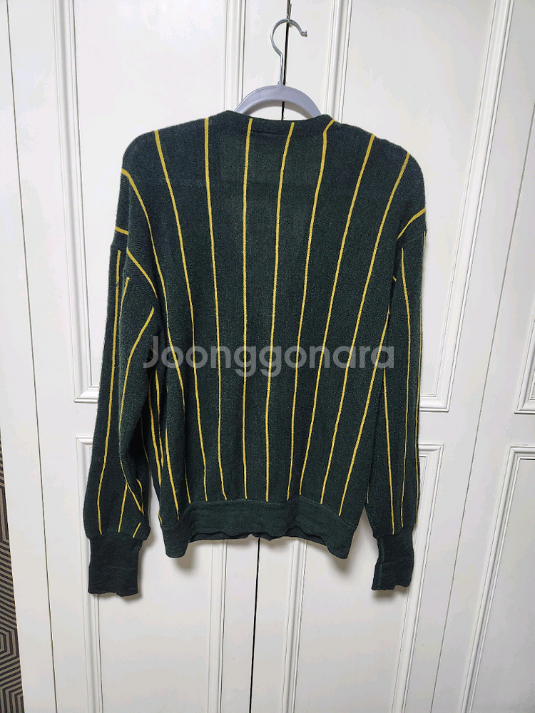 (100)라코스테 남성 스트라이프 울 가디건--1