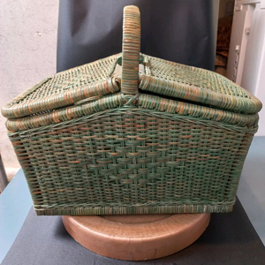 원목 뚜껑 바구니