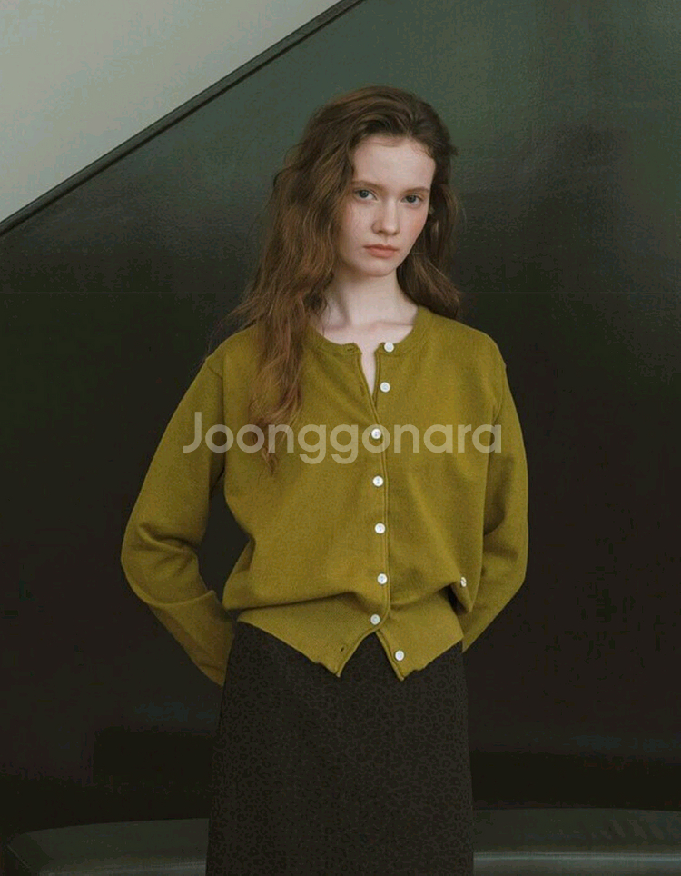 언에디트 스티치 포인트 울 가디건--2