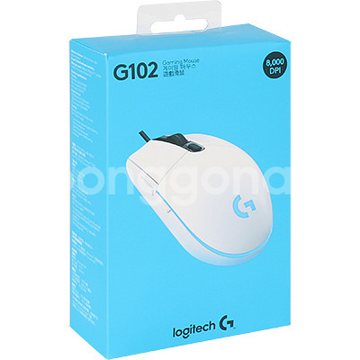 무소음(저소음) 로지텍 G102 게이밍 마우스 화이트--8