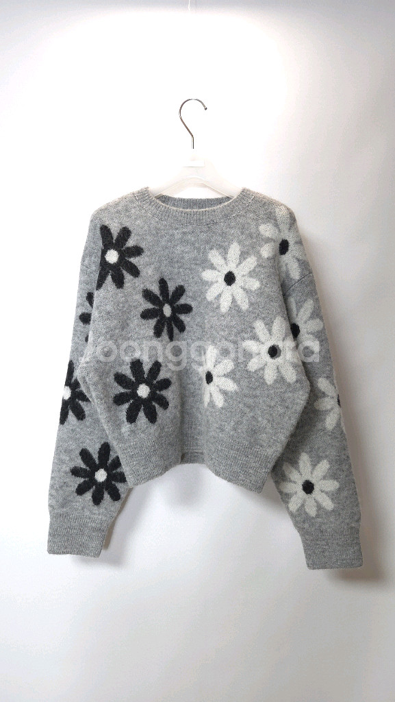 산드로 플로러 알파카 풀오버 니트 탑 1 사이즈--3