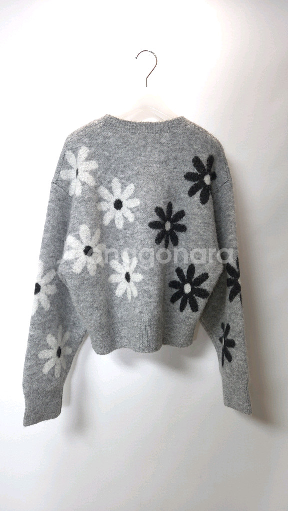 산드로 플로러 알파카 풀오버 니트 탑 1 사이즈--6