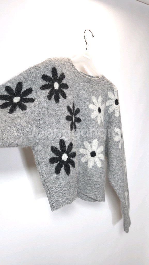 산드로 플로러 알파카 풀오버 니트 탑 1 사이즈--4