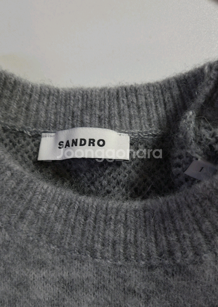 산드로 플로러 알파카 풀오버 니트 탑 1 사이즈--7
