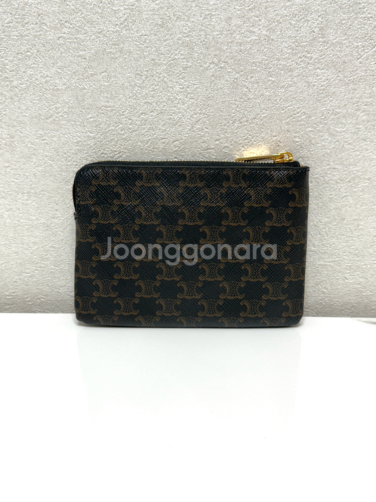 (정품/A+)셀린느 트리옹프 카드 지퍼 파우치 지갑--3