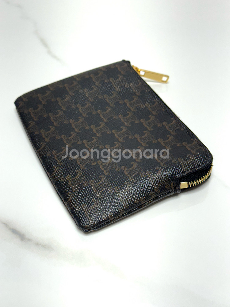 (정품/A+)셀린느 트리옹프 카드 지퍼 파우치 지갑--5