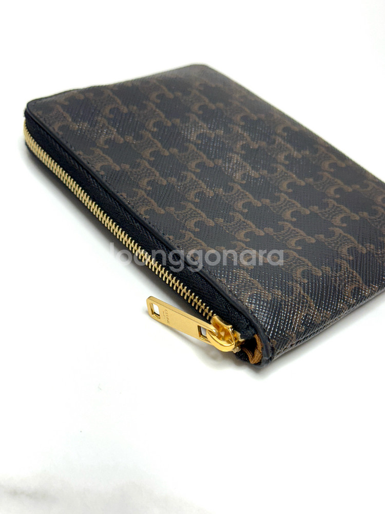 (정품/A+)셀린느 트리옹프 카드 지퍼 파우치 지갑--4