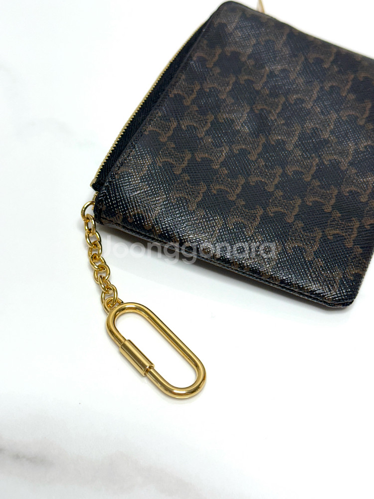 (정품/A+)셀린느 트리옹프 카드 지퍼 파우치 지갑--6