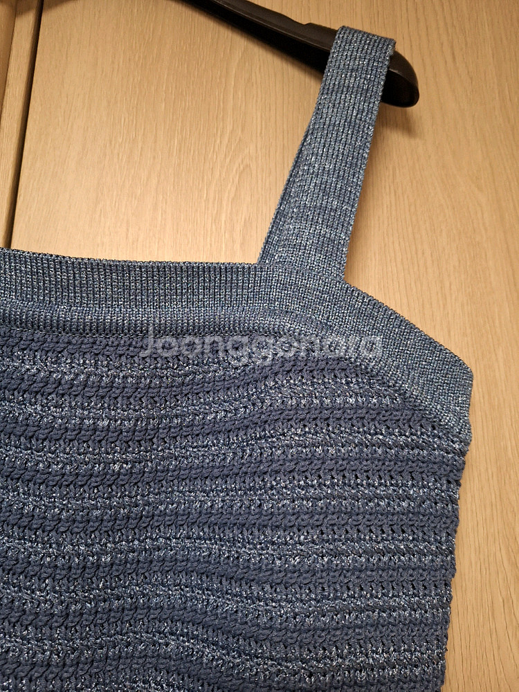 한섬 랑방 글리터 니트 탑--1