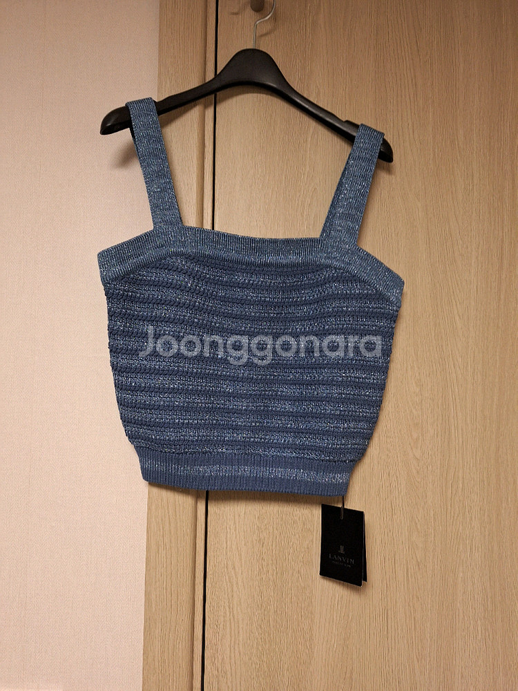 한섬 랑방 글리터 니트 탑--0