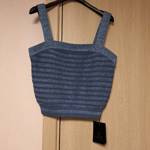 한섬 랑방 글리터 니트 탑