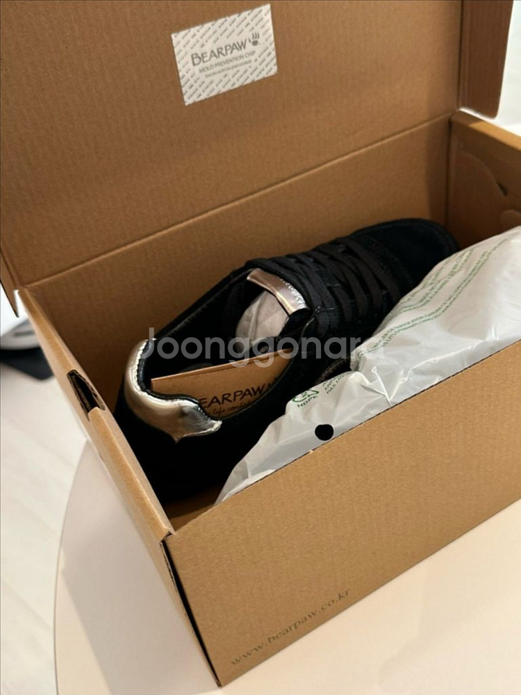 베어파우 여자 운동화 오리에 신상 블랙 스니커즈 245 급처--1