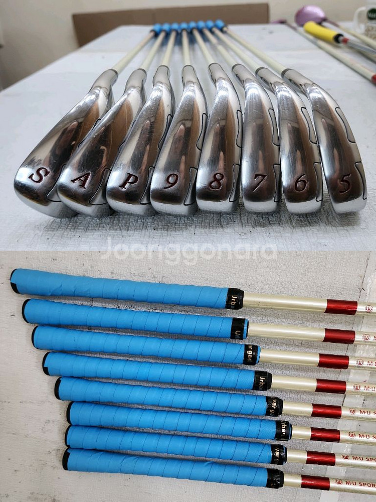 36만 엠유스포츠 아이언 등 여성용 중고골프채 풀세트--2