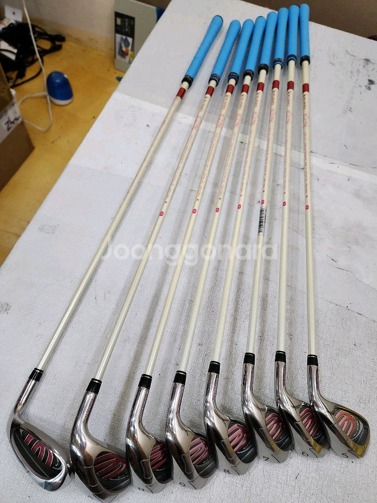 36만 엠유스포츠 아이언 등 여성용 중고골프채 풀세트--3
