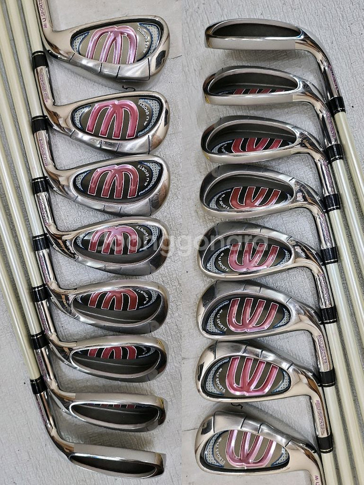 36만 엠유스포츠 아이언 등 여성용 중고골프채 풀세트--4