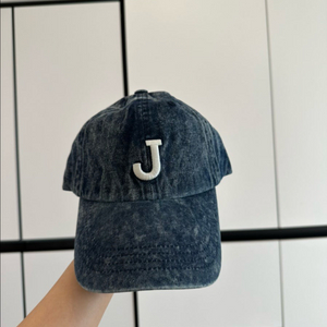 베루툼 정품 모자 새제품 급처 J 로고 데님 볼캡