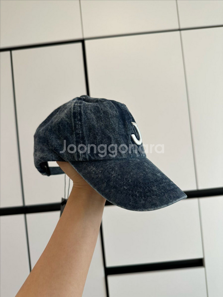 베루툼 정품 모자 새제품 급처 J 로고 데님 볼캡--3