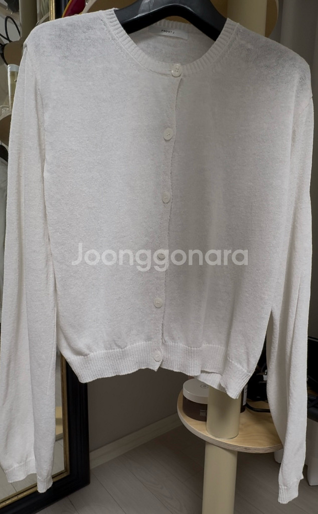 프로스트제이 린넨가디건 화이트--0