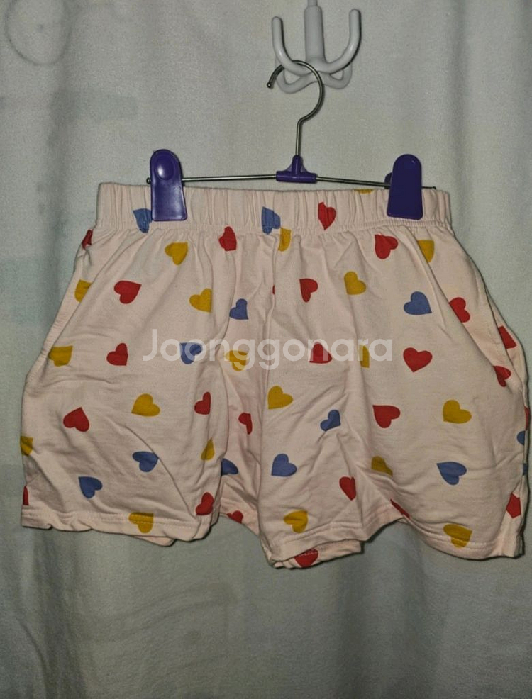 하트 패턴 잠옷 반바지--0