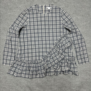 COS 코스 체크 블라우스 정품