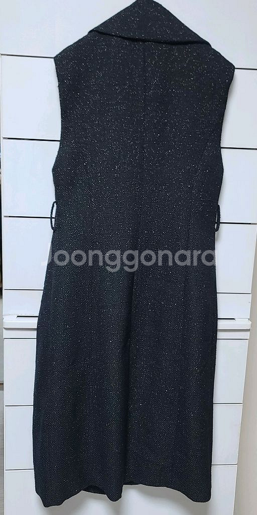 (새상품) 칼라거펠트 트위드 롱베스트--11