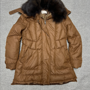 SJSJ 여우털 퍼 카라 덕다운 패딩 정품