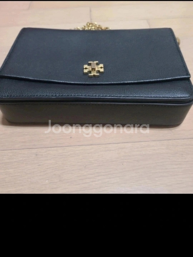 정품 토리버치 골드체인 블랙 가죽 숄더앤 크로스백--2