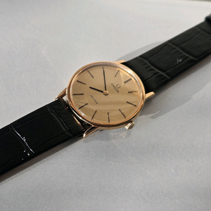 빈티지 오메가 드빌 금장 남성 가죽 시계