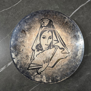 빈티지 여성 쟁반 장식