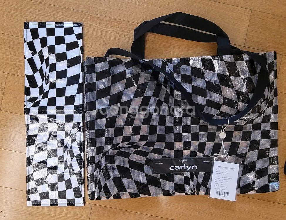 (미사용) 칼린 리유저블 백 2종 일괄(블랙/라임)--5